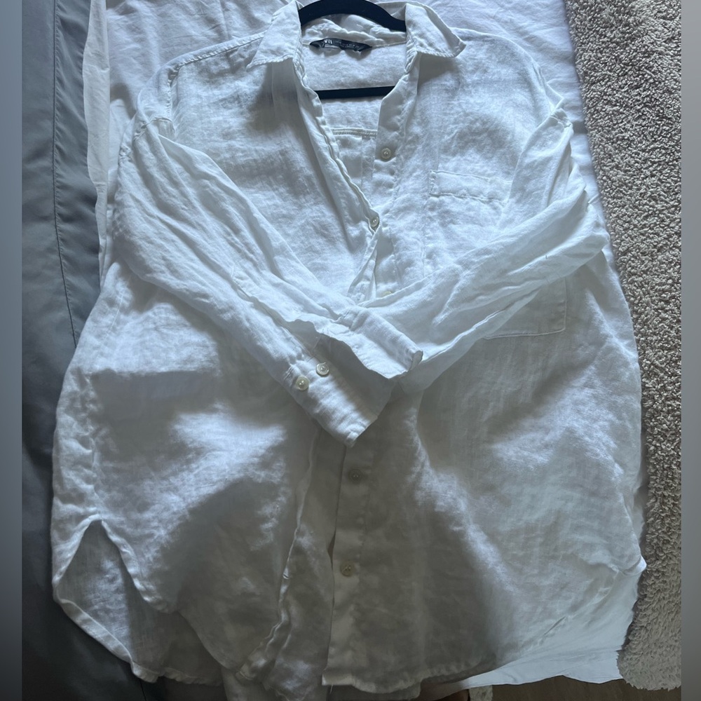 Zara linen button down